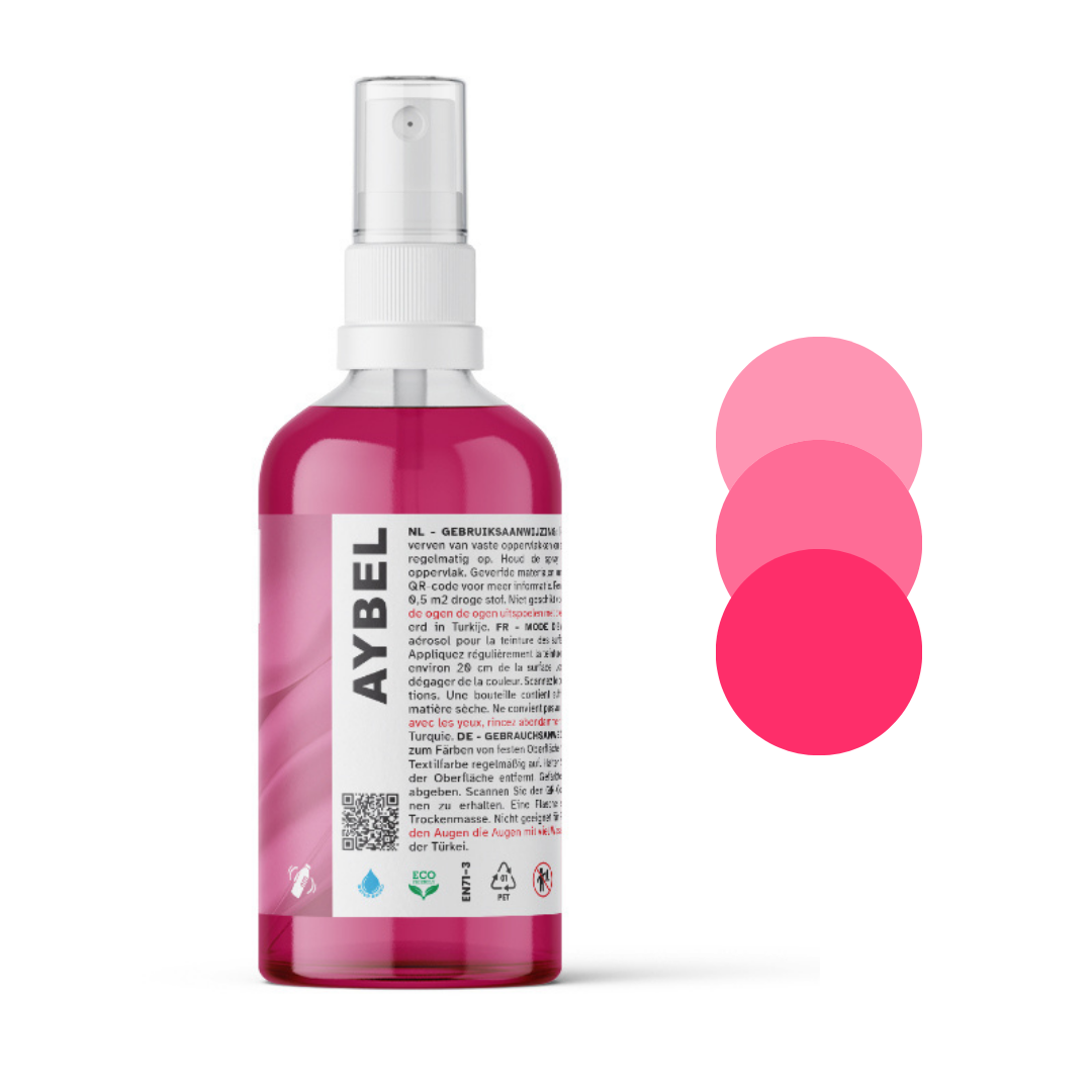 Spray de tinta rosa para tecido