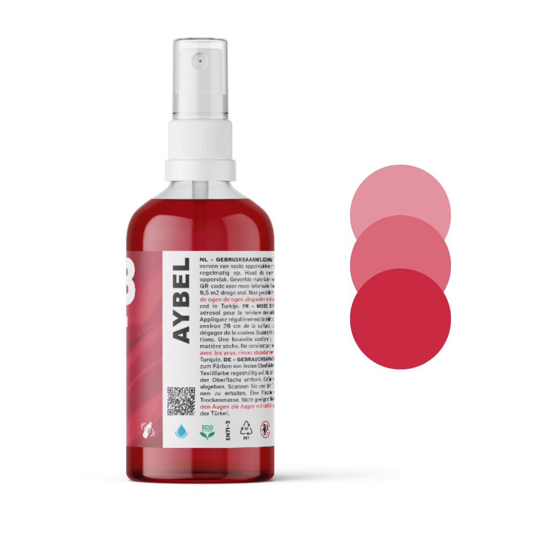 Spray de tinta para tecido vermelho rubi
