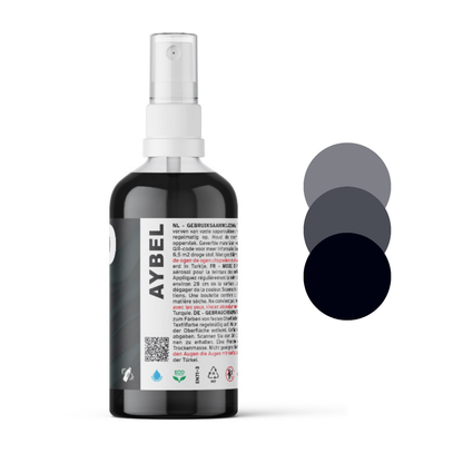 Spray de tinta preta para tecido