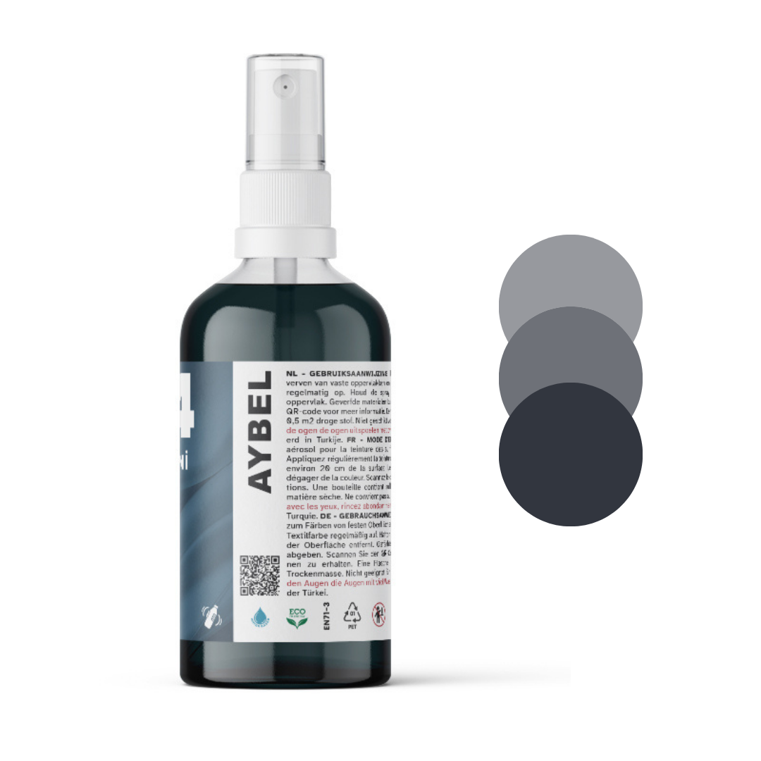Spray de tinta para tecido antracite