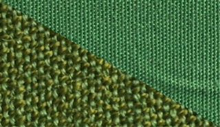 Fabric swatch dyed in grass green, demonstrating the vibrant color achieved with our dye on different fabrics